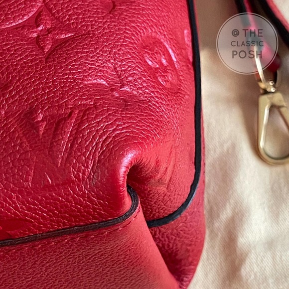 ❌SOLD❌ Louis Vuitton Bastille PM Empreinte Cerise Red Leather Tote Bag DU2184 - Picture 9 of 14